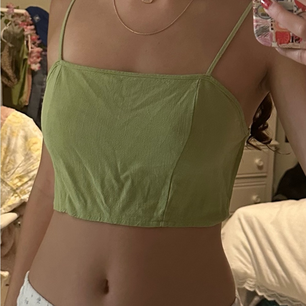 Kendall & Kylie Green Crop Top